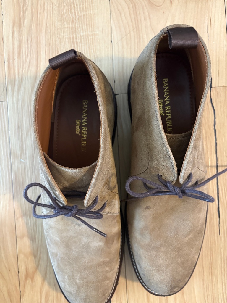 Banana Republic Tan Suede Men's Chukka Boots Ortholite Size 9m Comfort Gel